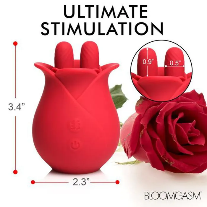 10x Fondle Massaging Rose Silicone Clit Stimulators XR Brands Vibrators