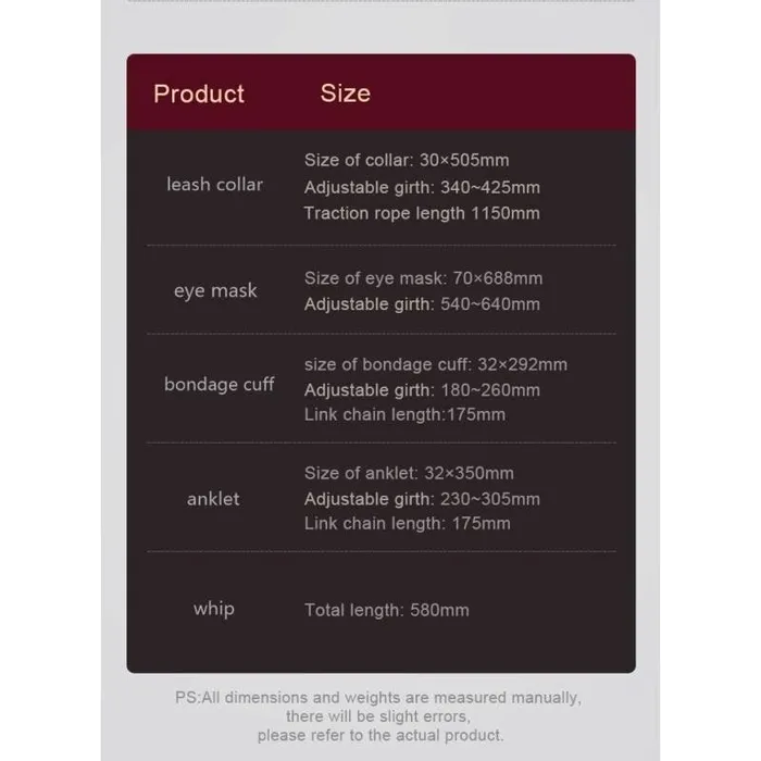 Couples Daytona 8 Pc Deluxe Bondage Play Kit Burgundy Gold