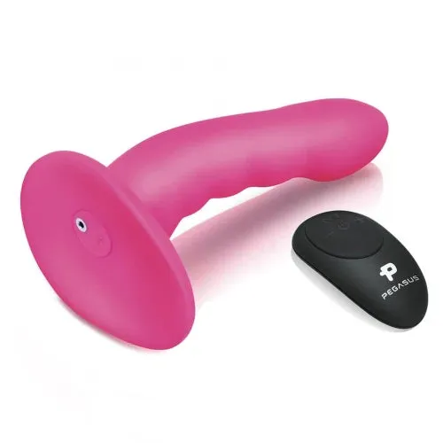 PEGASUS Anal Pegasus 6 inch Curved Realistic Ripple GSpot PSpot Peg Rechargeable Remote Controlled Pegging Set includes Adjustable Harness