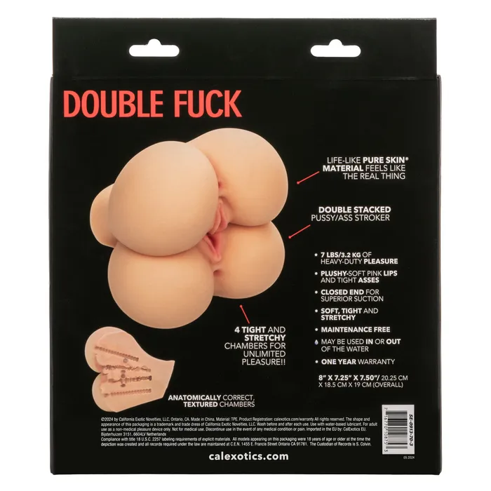 CalExotics Male Sex Toys Stroke It Double Fuck Realistic Masturbator