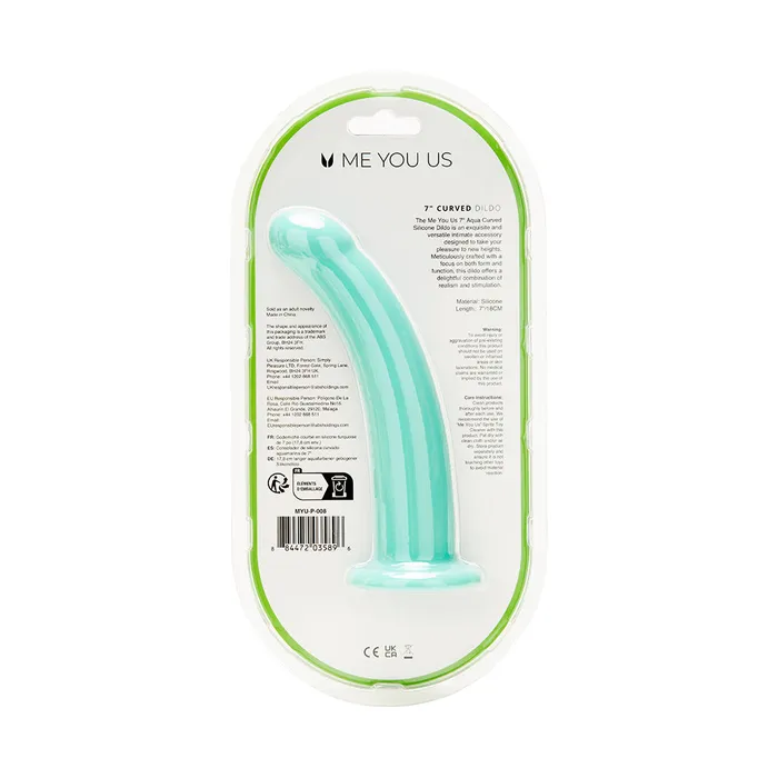 Me You Us Dildos Me You Us 7 Inch Curved Silicone Dildo