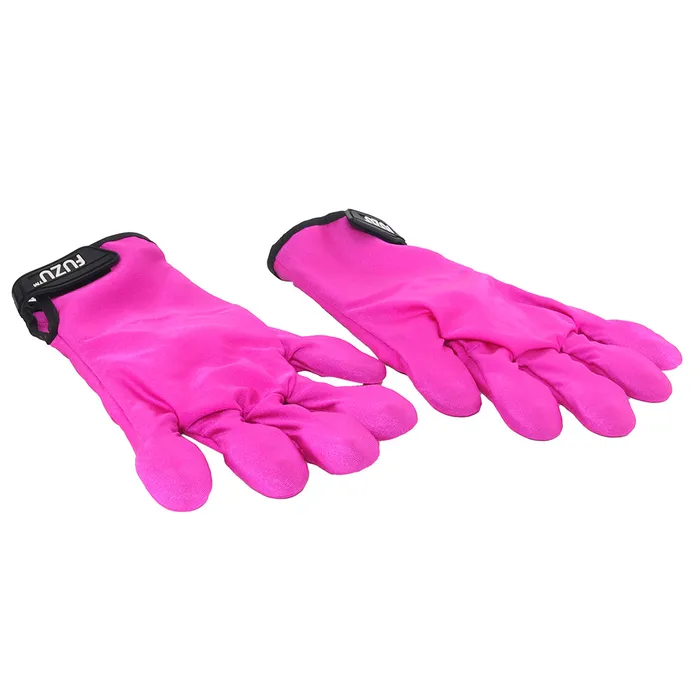 Vibrators Deeva Fuzu Vibrating Small Massage Gloves in Pink