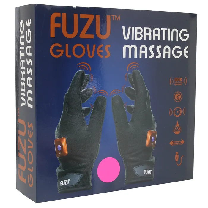 Vibrators Deeva Fuzu Vibrating Small Massage Gloves in Pink