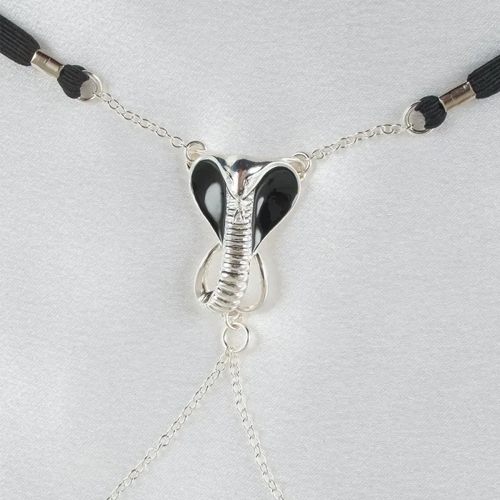 Vibrators Sylvie Monthule Sylvie Monthule G String Jewel Sacred Cobra Pleasure Silver
