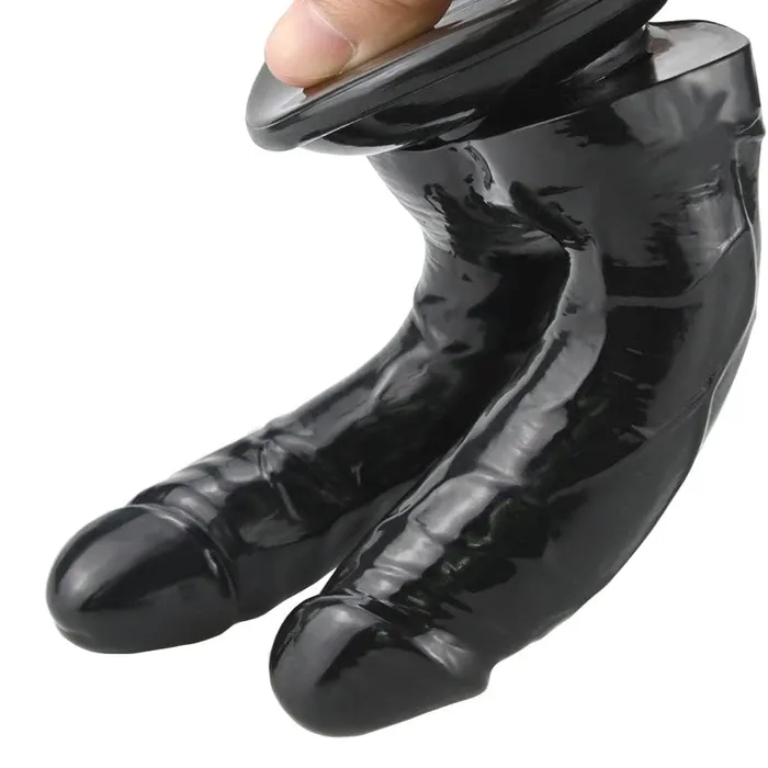 Lovegasm Dual Stimulation Double Headed Black Dildo Sided Ended Dildos