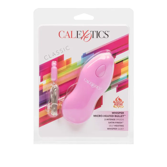 California Exotics Classic Remote Whisper Micro Heated Bullet Vibrator Pink California Exotics Vibrators