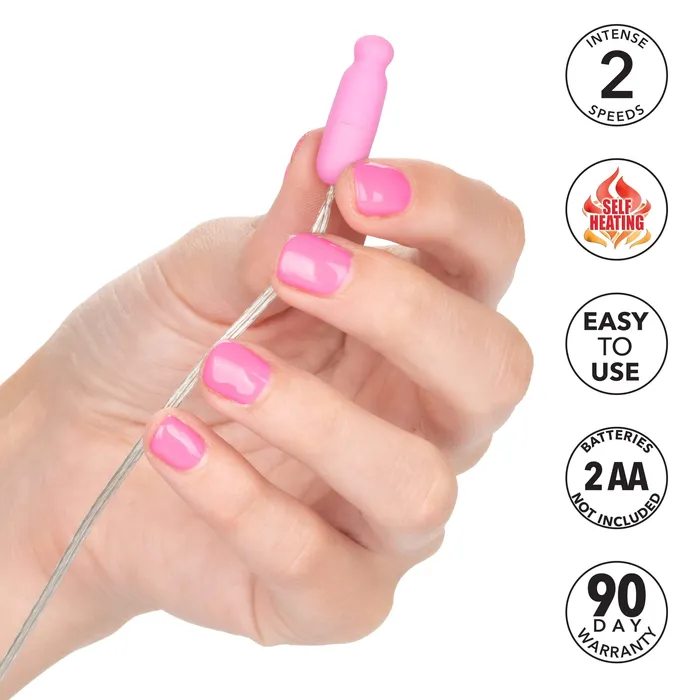 California Exotics Classic Remote Whisper Micro Heated Bullet Vibrator Pink California Exotics Vibrators